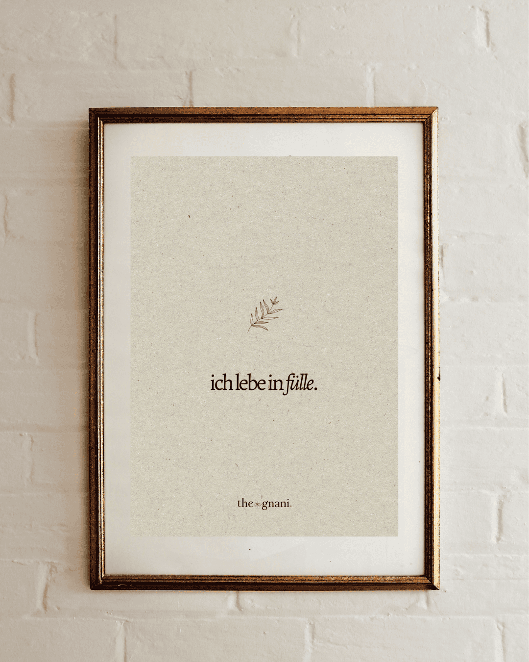 print «ich lebe in fülle»